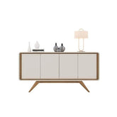 Aparador Buffet Channel Com 4 Portas Em Mdf Natureoff White