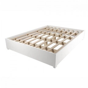 Base Cama Box Casal Com Pés Branco Viero