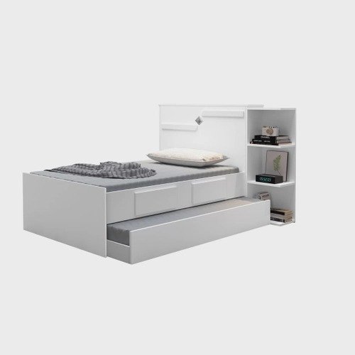 Bicama Baú Solteiro 2 Gavetas Iris