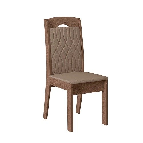 Cadeira Sala de Jantar 02 un Camurça e Amendoa