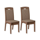 Cadeira Sala de Jantar 02 un Camurça e Amendoa