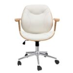 Cadeira de Escritório Diretor Giratória Antonela Branca
