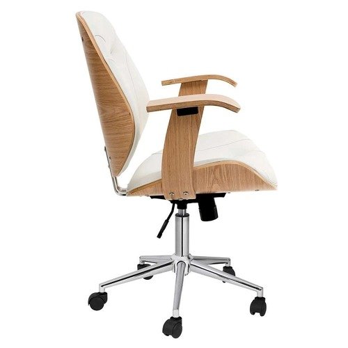 Cadeira de Escritório Diretor Giratória Antonela Branca