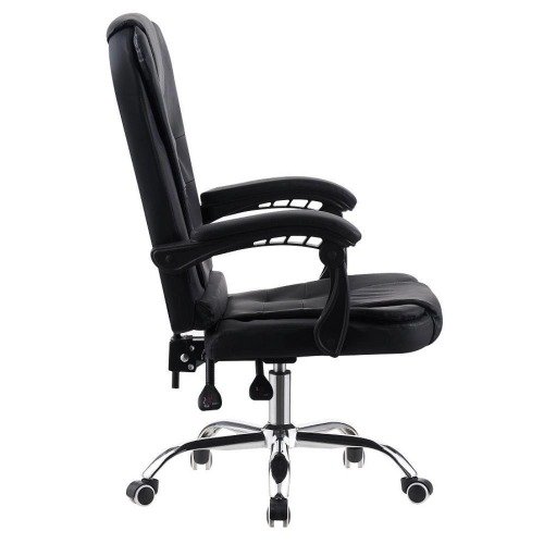 Cadeira de Escritório Presidente Base Cromada com Rodinha Preta – CPF04-P