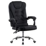 Cadeira de Escritório Presidente Base Cromada com Rodinha Preta – CPF04-P