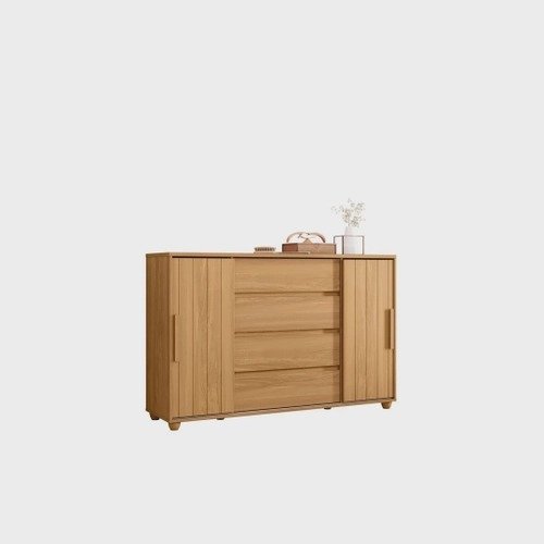 Cômoda 2 Portas Correr 4 Gavetas