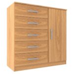 Cômoda 5 Gavetas 1 Porta Zurique Móveis