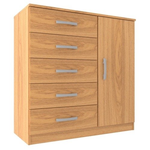 Cômoda 5 Gavetas 1 Porta Zurique Móveis