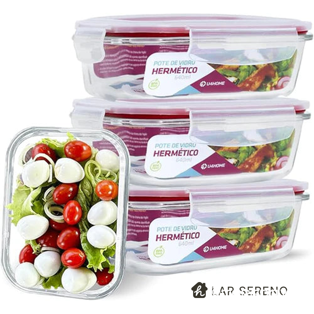 Kit 15 Potes de Vidro + 10 Copos Aruba de Brinde