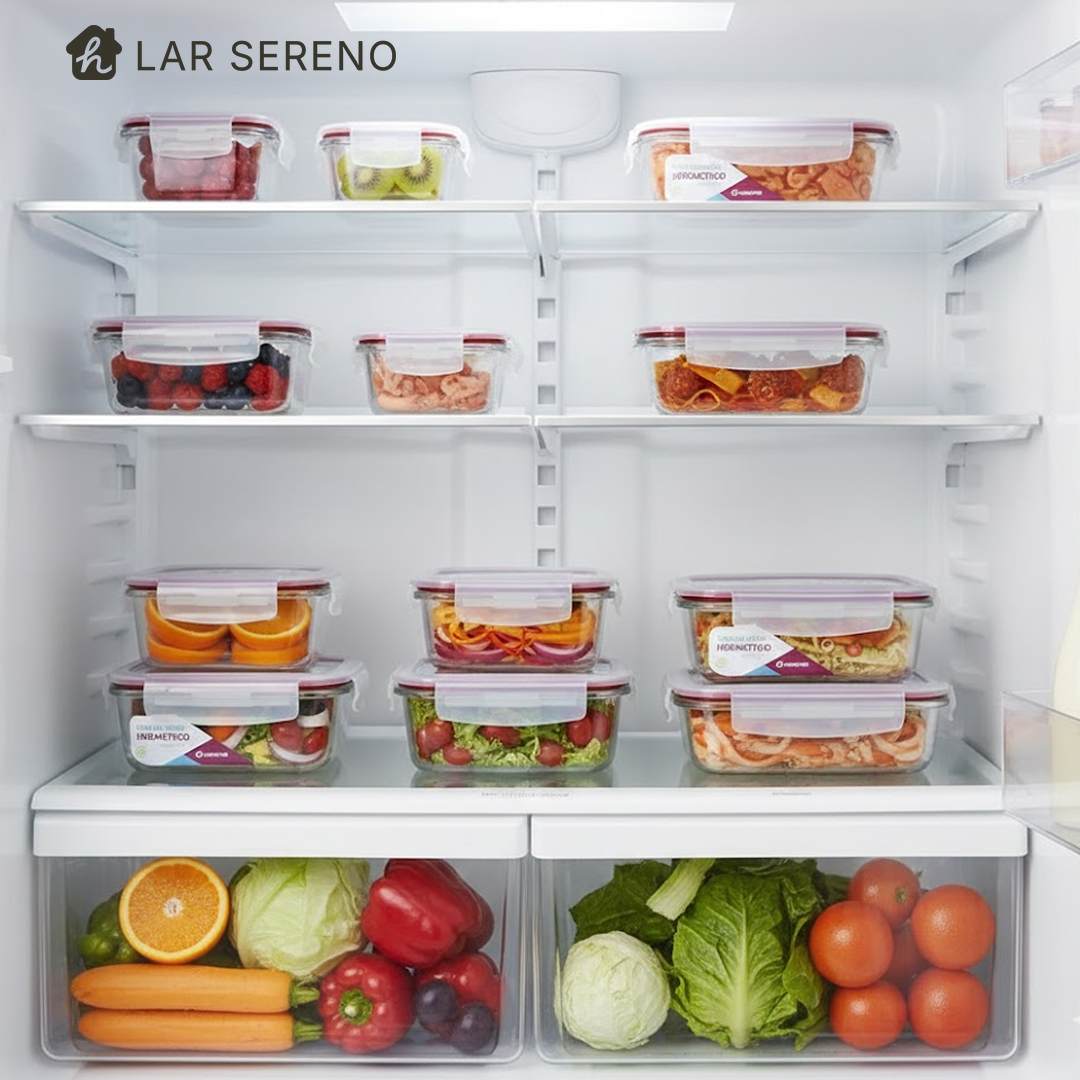 Kit 15 Potes de Vidro + 10 Copos Aruba de Brinde